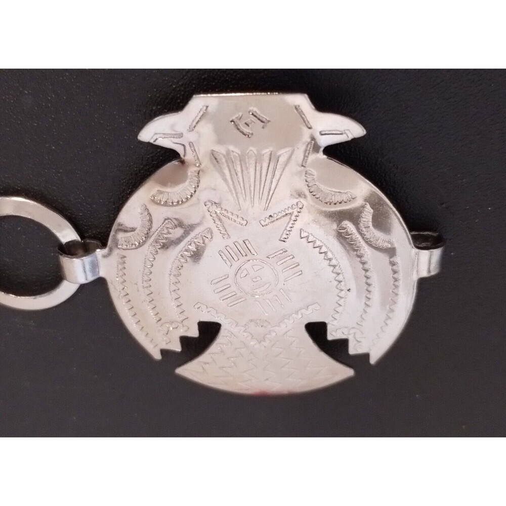 Ornamental Thunderbird Large Silvertone Southwest Style Necklace or Belt 31" - Picture 6 of 8